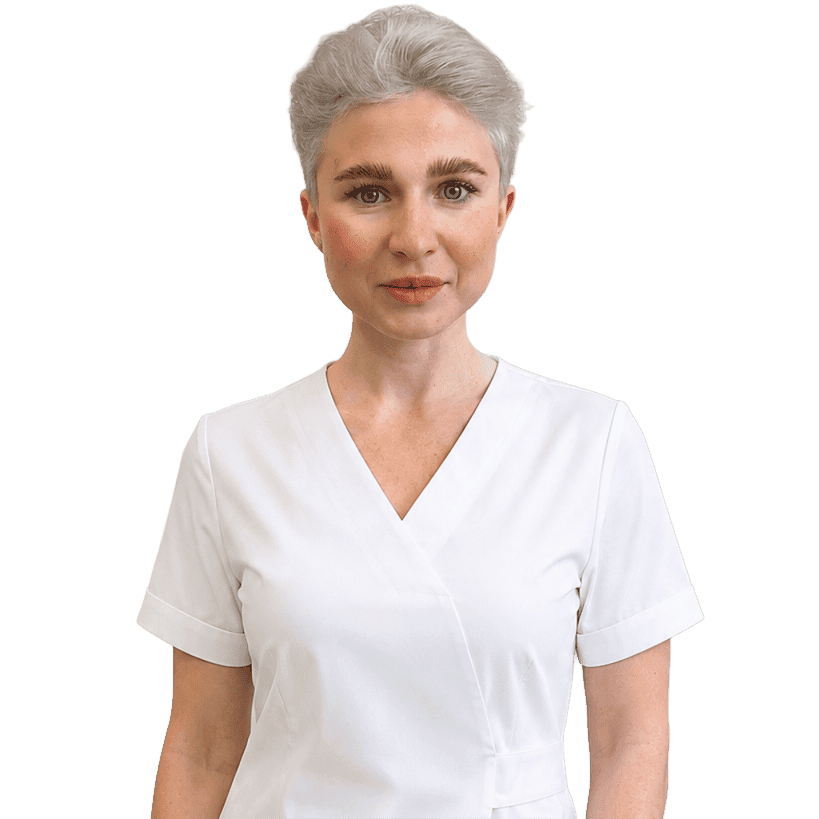Portret zensiny v medicinskoj uniforme